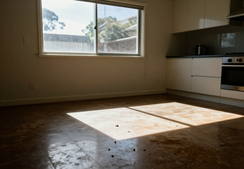 Rodent infestation in a Rose Bay garage before treatment