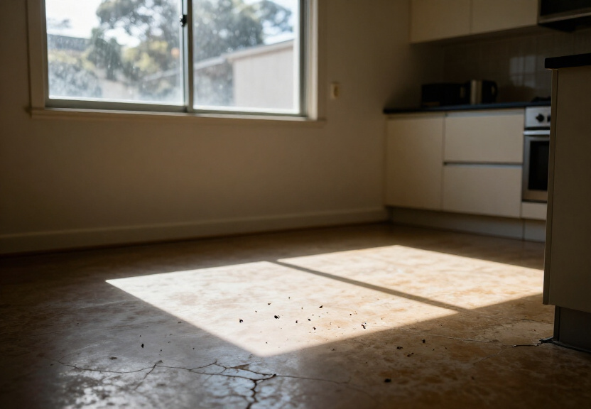 Cockroach infestation in a Rose Bay kitchen before treatment